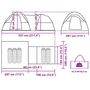 Voir la diapositive 6 : VIDAXL Tente de camping 5 personnes blanc tissu occultant impermeable