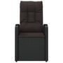 Voir la diapositive 4 : VIDAXL Chaise inclinable de jardin 2pc et coussins Resine tressee Noir