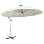 Voir la diapositive 3 : VIDAXL Parasol suspendu avec poteau en aluminium Blanc 3 m
