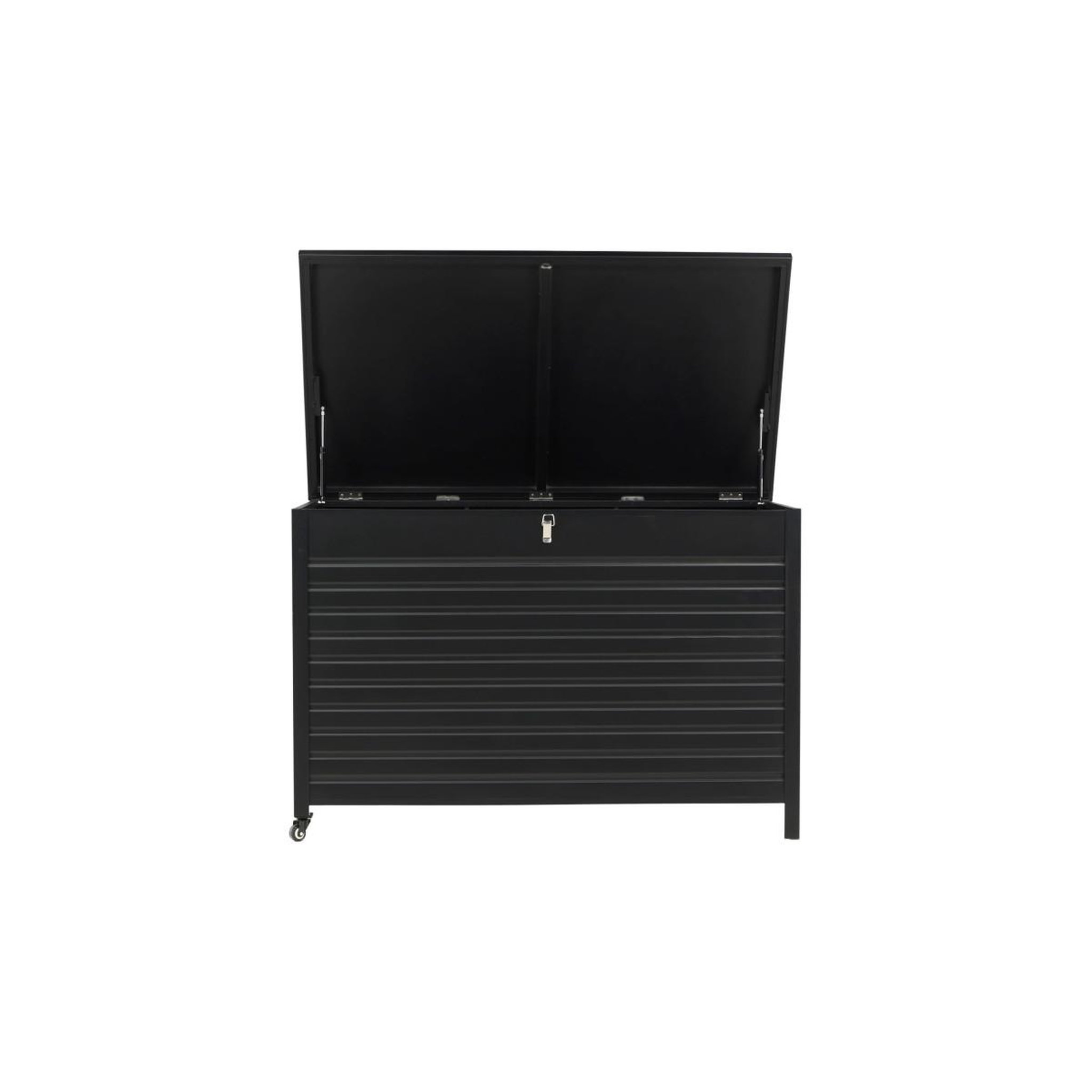 Voir la diapositive 4 : Paris Prix Coffre de jardin en métal  tiana  150cm noir