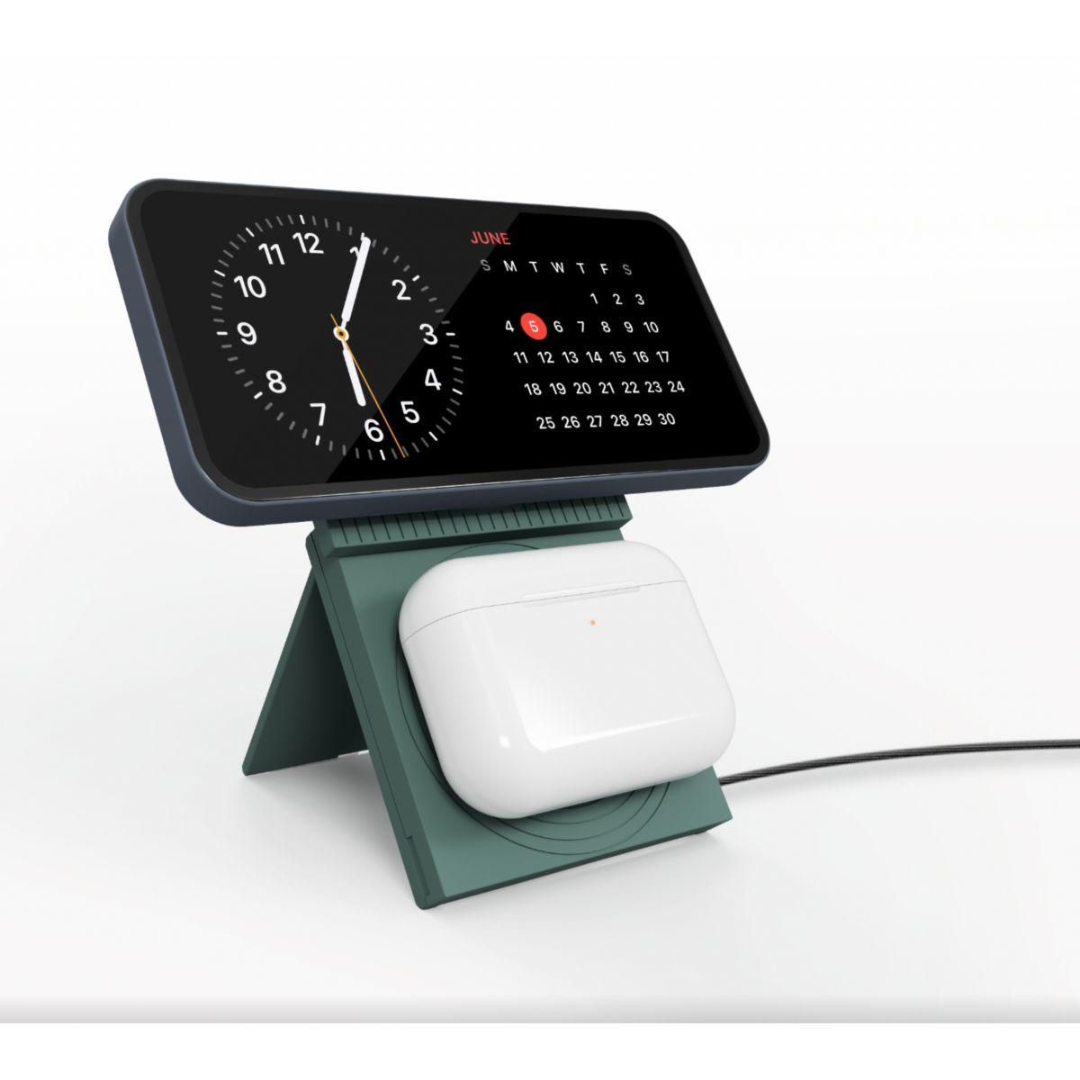 CASYX Chargeur sans fil 2en1 fast charge Qi2 USBC rouge