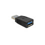 Voir la diapositive 2 : DeLock Adaptateur USB 3.0 Delock USB-A mâle vers USB-A femelle - Compact Noir
