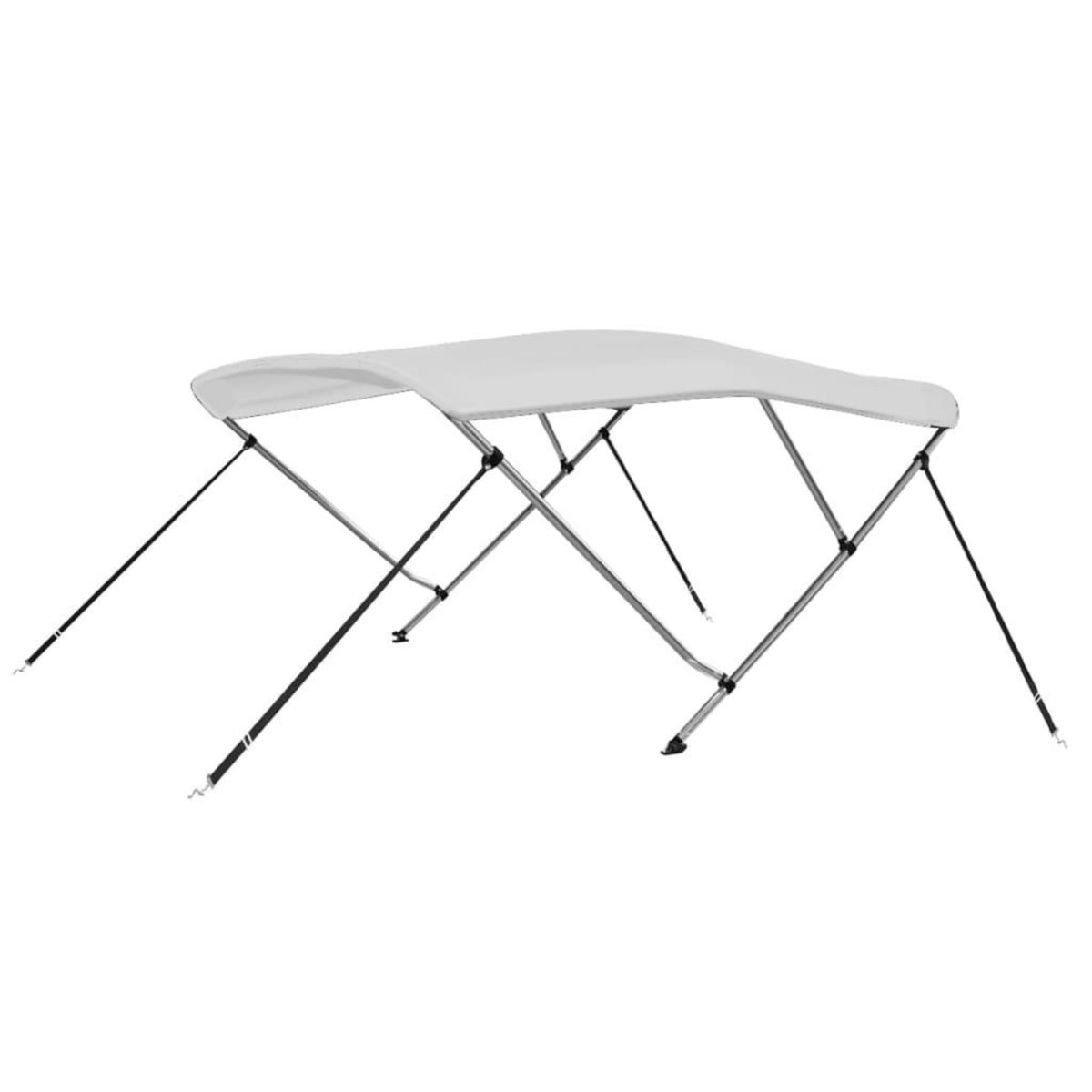 VIDAXL Auvent bimini a 3 arceaux Blanc 183x196x137 cm