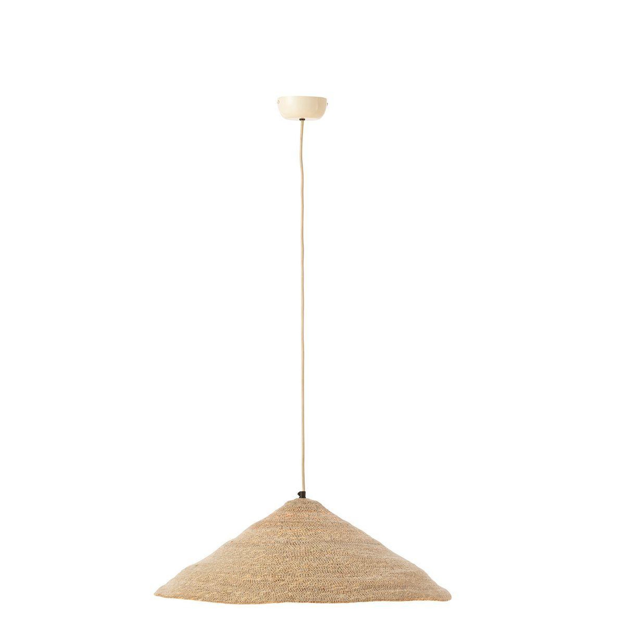 Voir la diapositive 2 : J-LINE Lampe Suspension Chapeau  Moonj  60cm Naturel Clair