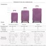 Voir la diapositive 2 : Bleucerise Lot 3 valises rigides dont 1 valise cabine Travel Light TSA Polypropylène