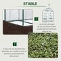 Voir la diapositive 6 : OUTSUNNY Serre de jardin 6 étagères - dim. 142L x 73l x 195H cm - porte - acier thermolaqué PVC haute densité anti-UV - transparent vert