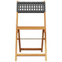 Voir la diapositive 5 : VIDAXL Chaises de bistrot lot de 2 noir bois massif d'acacia et rotin