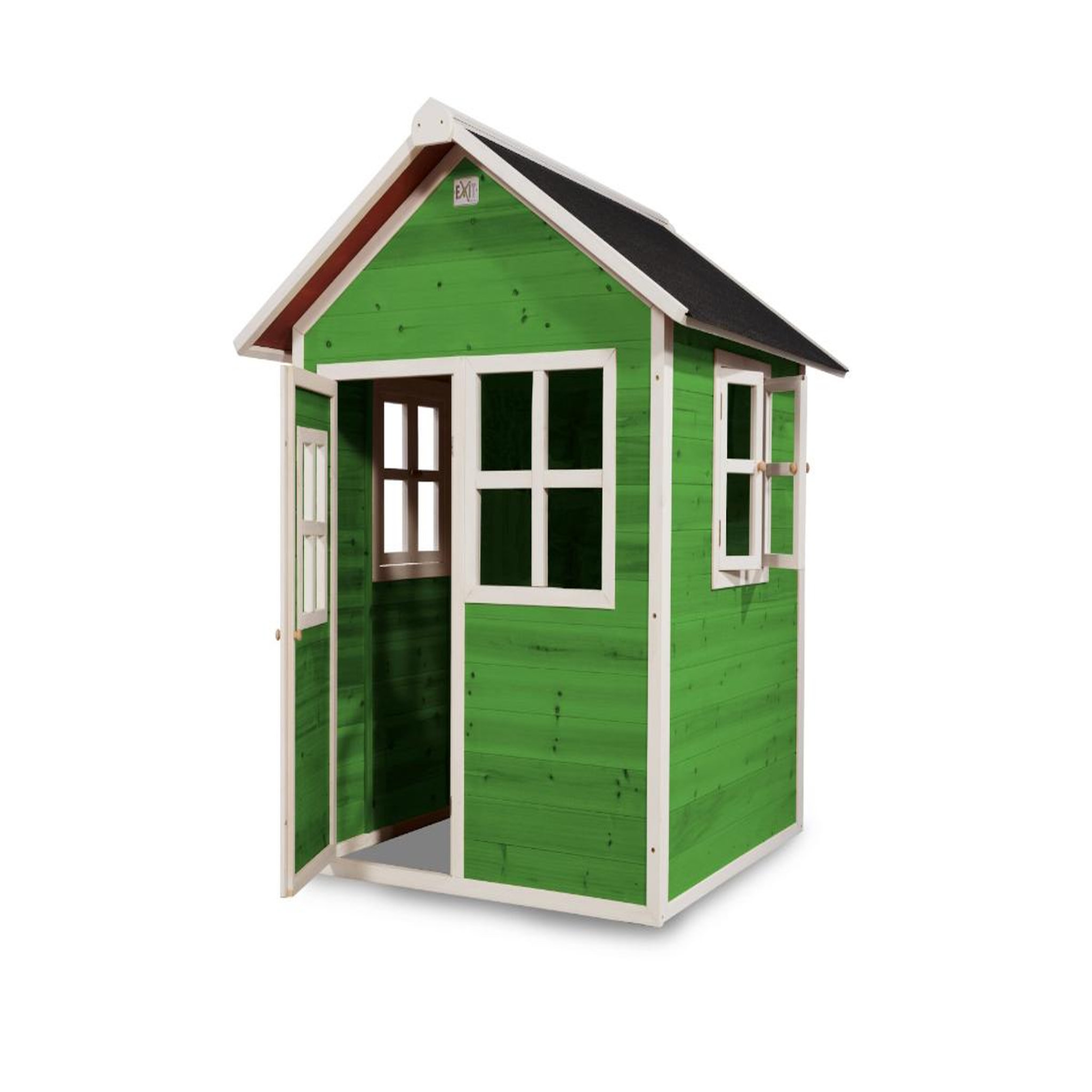 Voir la diapositive 3 : EXIT TOYS Maisonnette en bois pour enfants loft 100 vert - exit toys