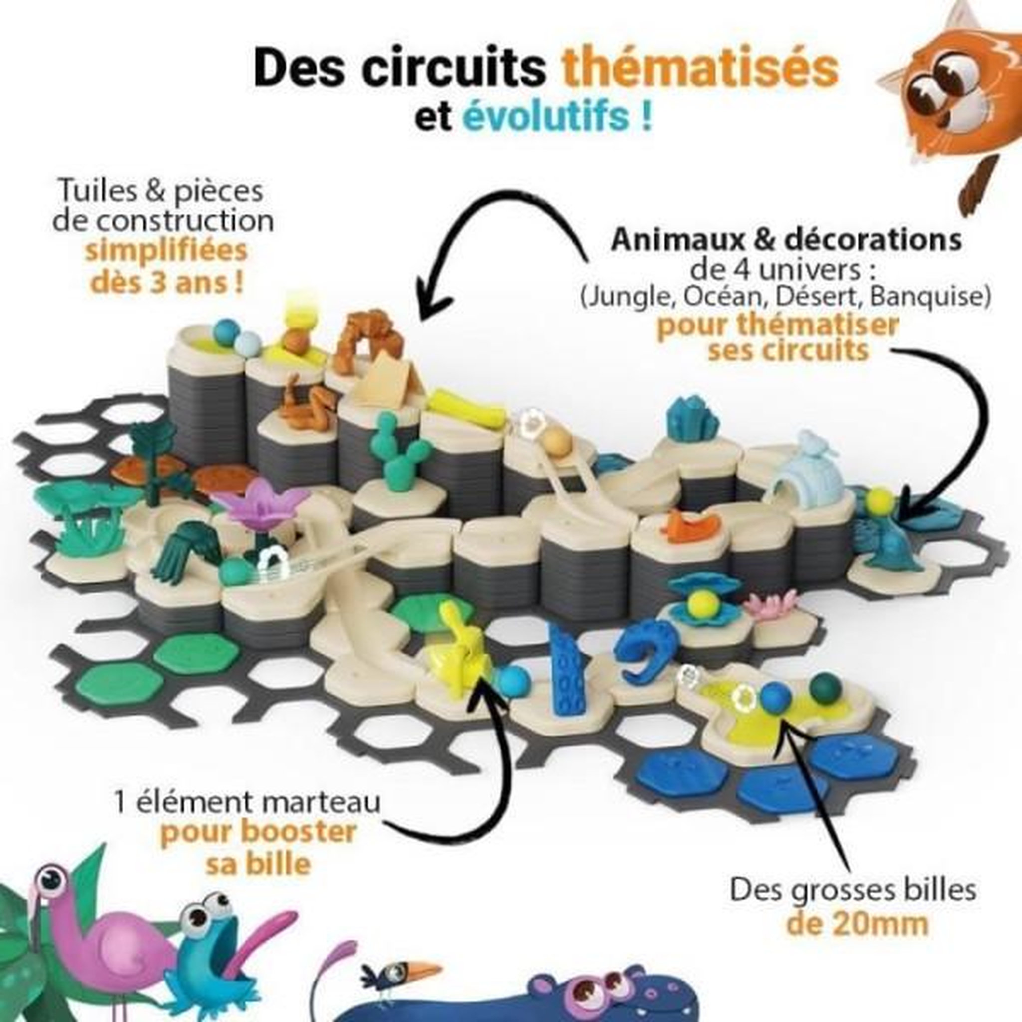 Voir la diapositive 4 : RAVENSBURGER Gravitrax junior - starter set xxl my planet 184 pieces - circuit de billes - jeu de construction créatif - des 3 ans -