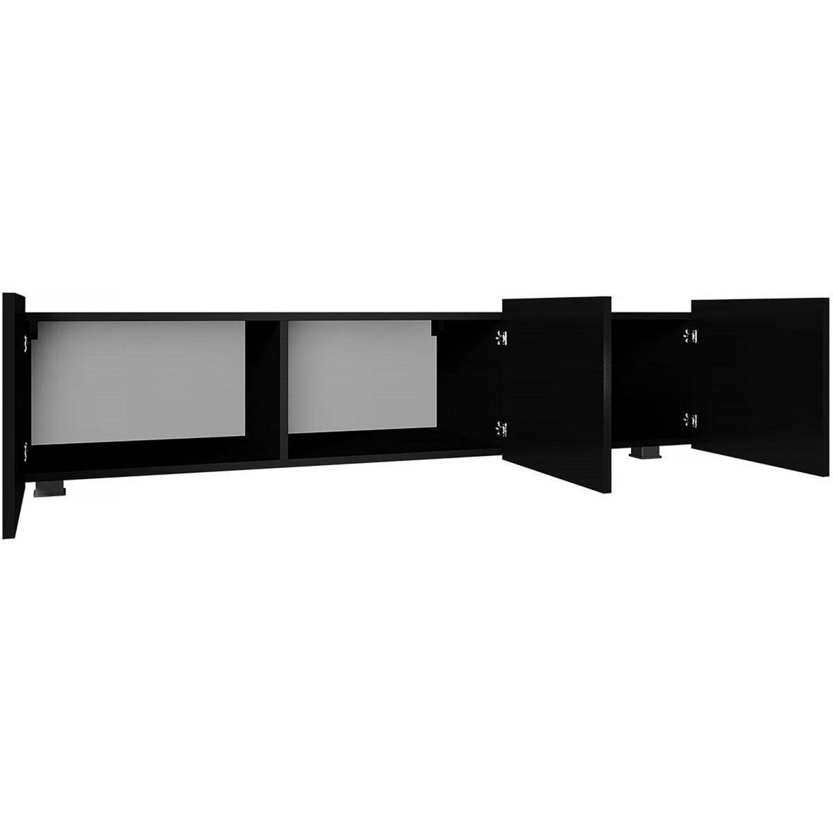 Habitat et Jardin Meuble TV  Bralani 150  - 150 x 43 x 37 cm - Noir