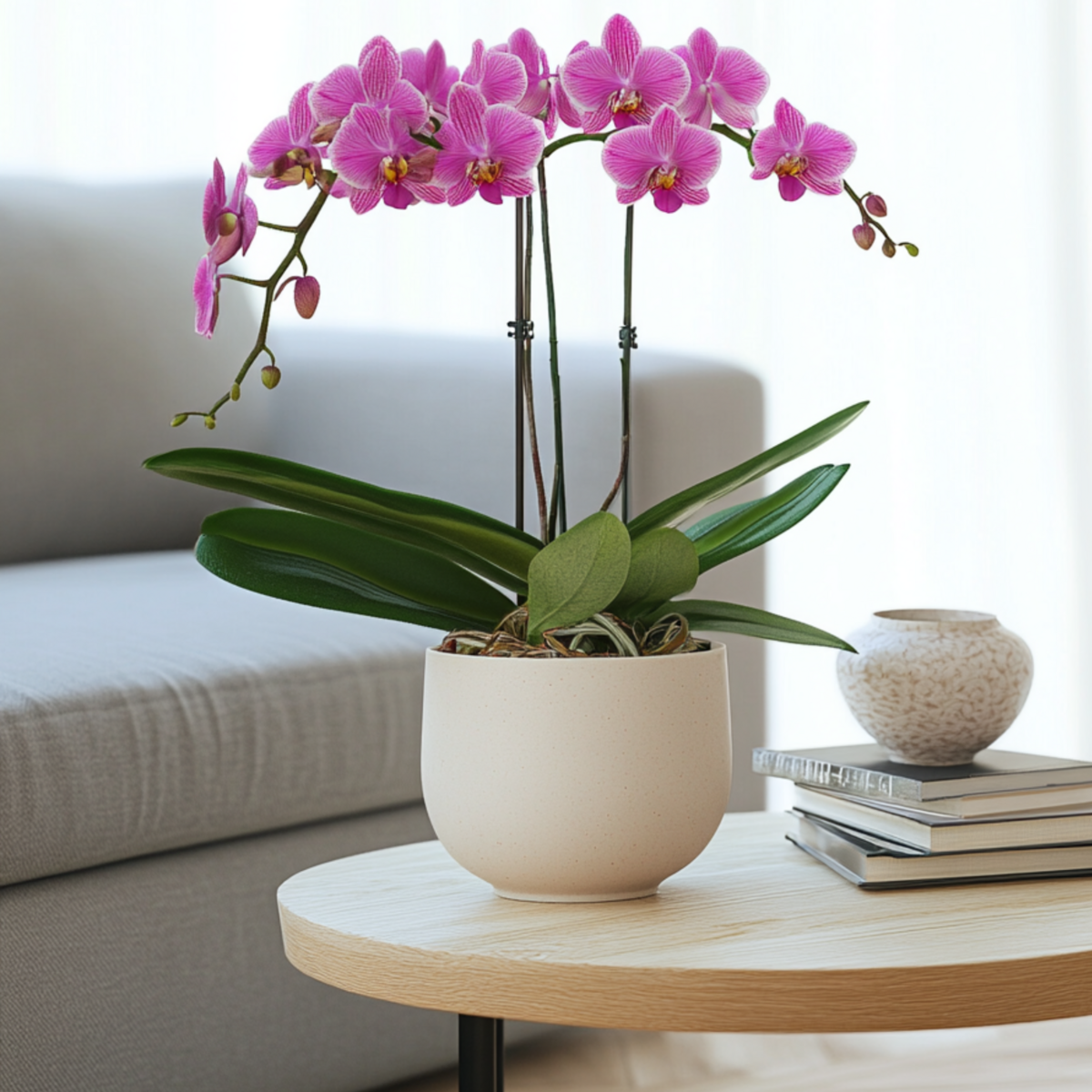 PLANT IN A BOX Orchidée papillon - Phalaenopsis Multiflora - Hauteur 35-45cm - ⌀12cm