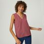 Voir la diapositive 1 : IN EXTENSO Top rose imprimé graphique col v femme