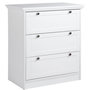 Voir la diapositive 1 : MARKET24 Commode LANDWOOD 3 Tiroirs - Décor blanc - Style campagne - L80 x P45 x H90 cm