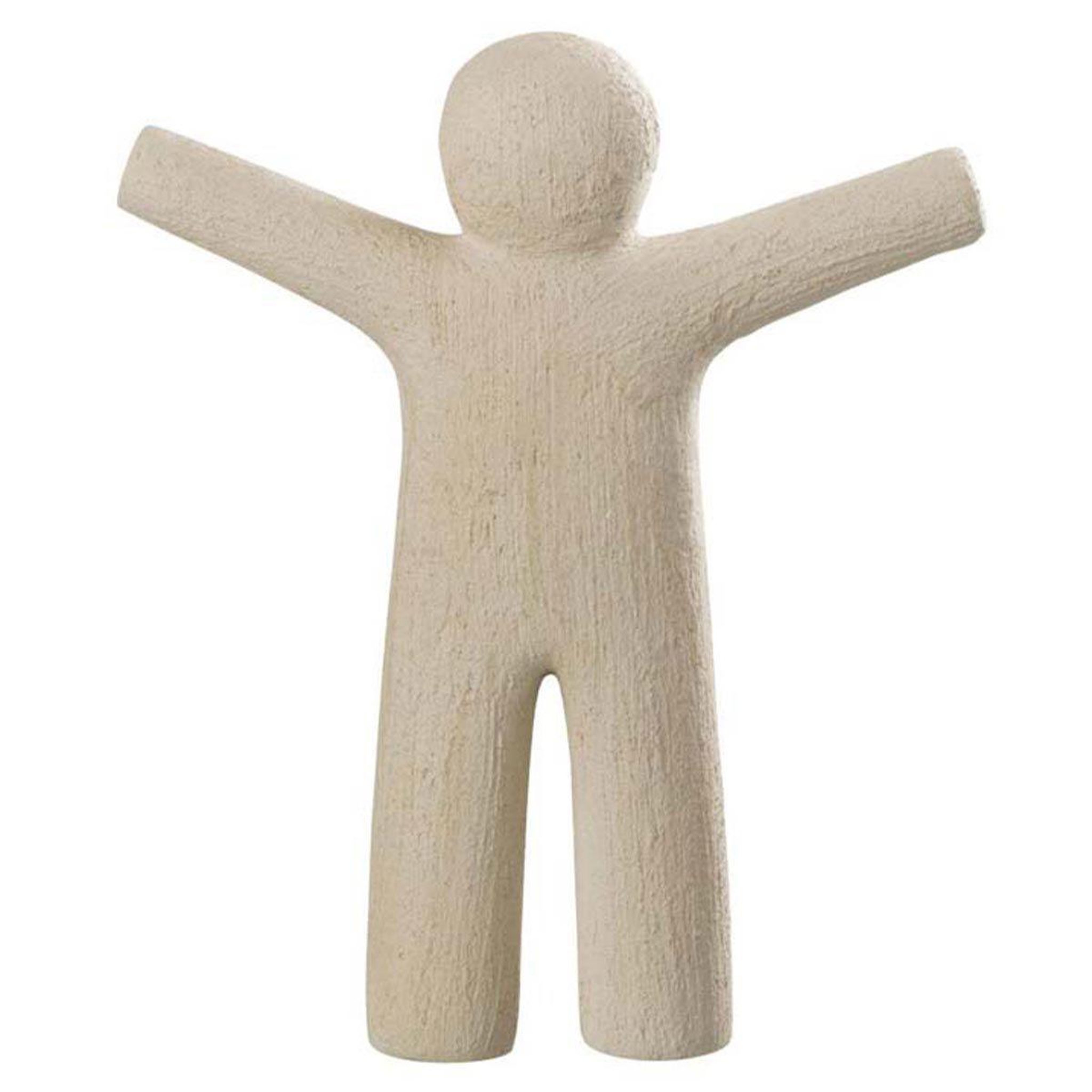 J-LINE Statuette déco  p'tit maurice rugueux  30cm beige