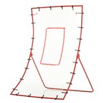 HOMCOM Filet de rebond de football - rebondisseur de football angle réglable - dim. 175L x 115H cm - blanc rouge