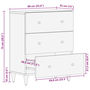 Voir la diapositive 6 : VIDAXL Armoire laterale 60x33x75 cm bois massif de manguier