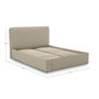Voir la diapositive 6 : BEST MOBILIER Goyave - lit coffre - 140x190 - en tissu - sommier inclus