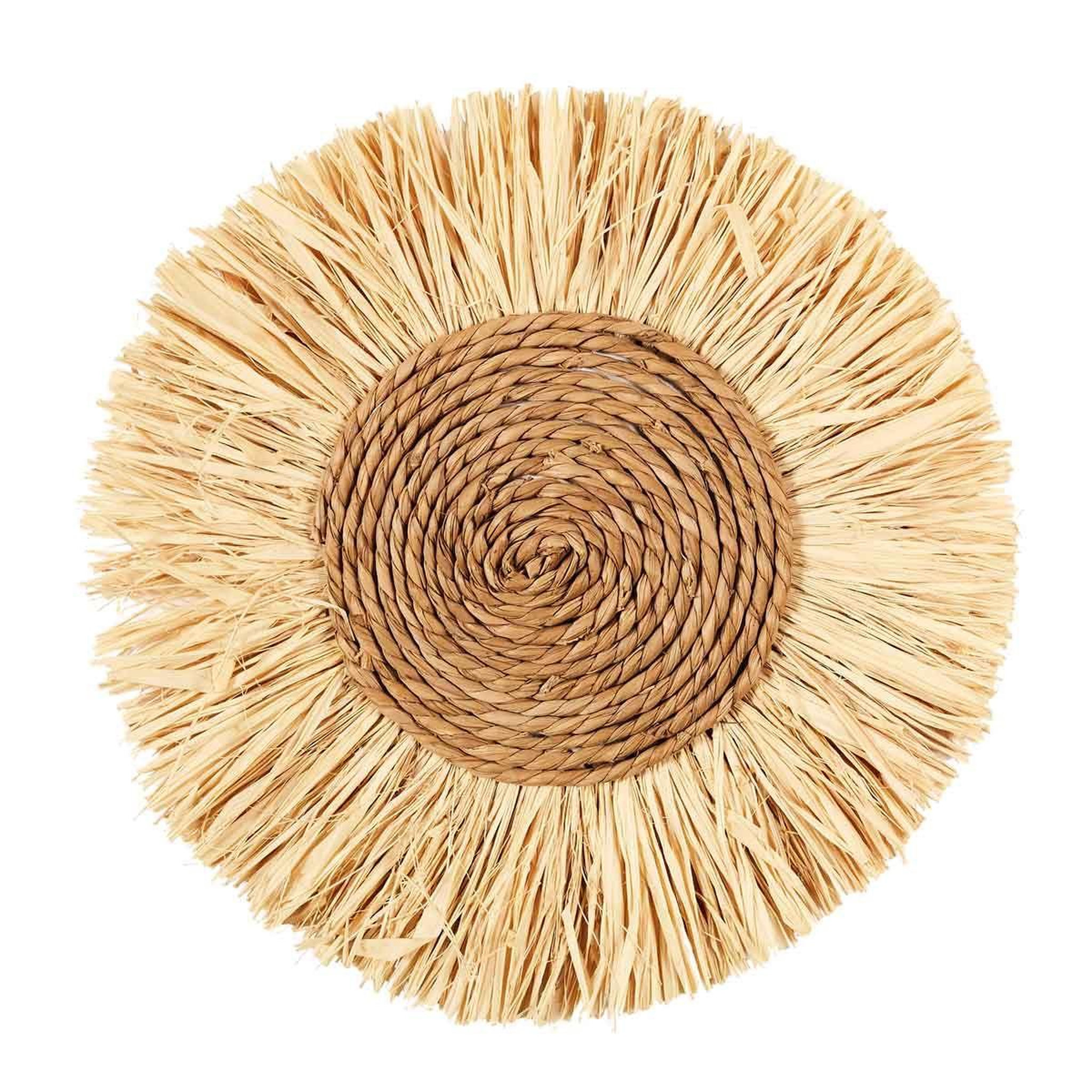 The Home Deco Factory Décoration murale ronde  mirage  37cm naturel