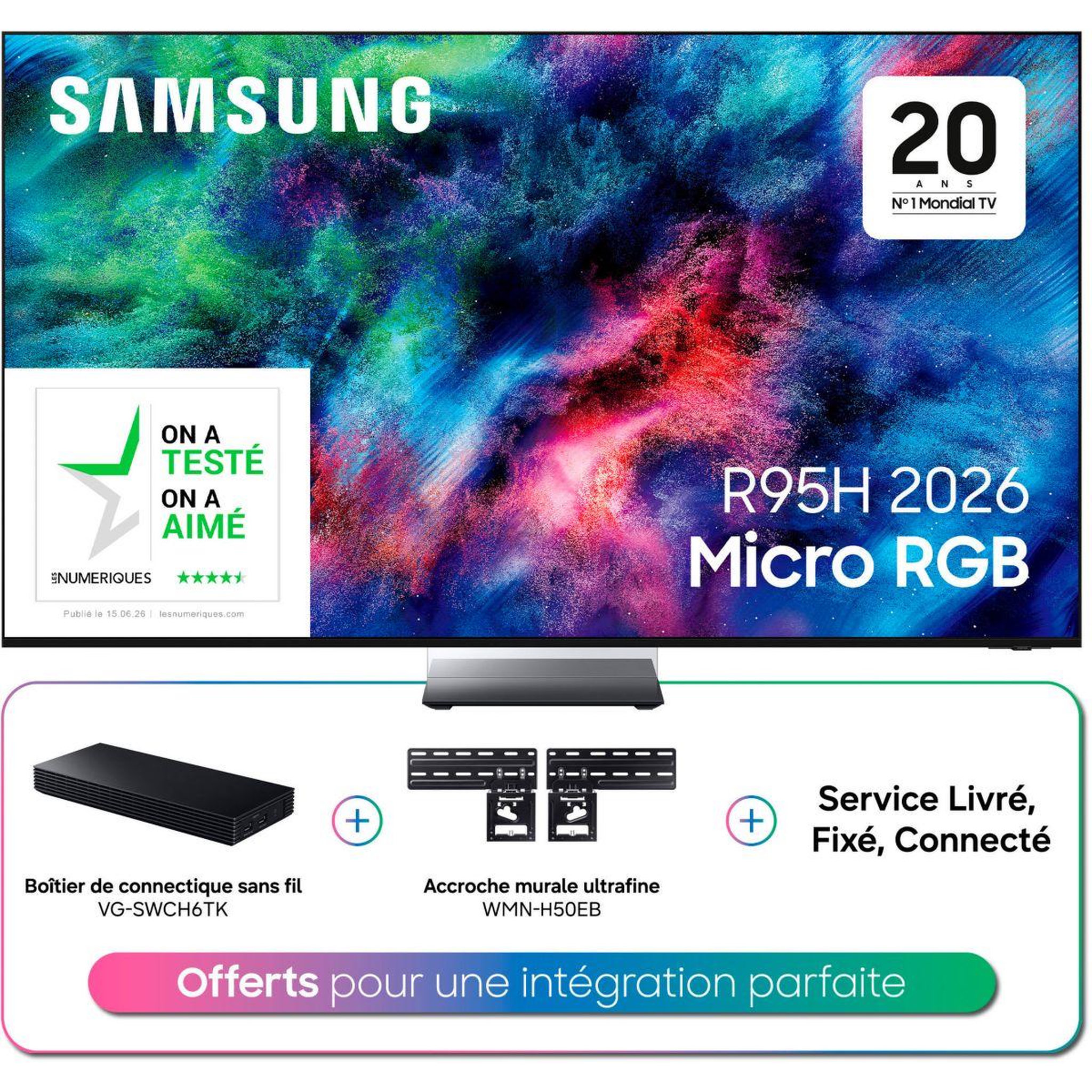 Samsung Tv rgb tmr85r95h (2026) 85  (214 cm) 4k - smart tv ia, anti-reflet, micro rgb (couleurs ultra-détaillées)