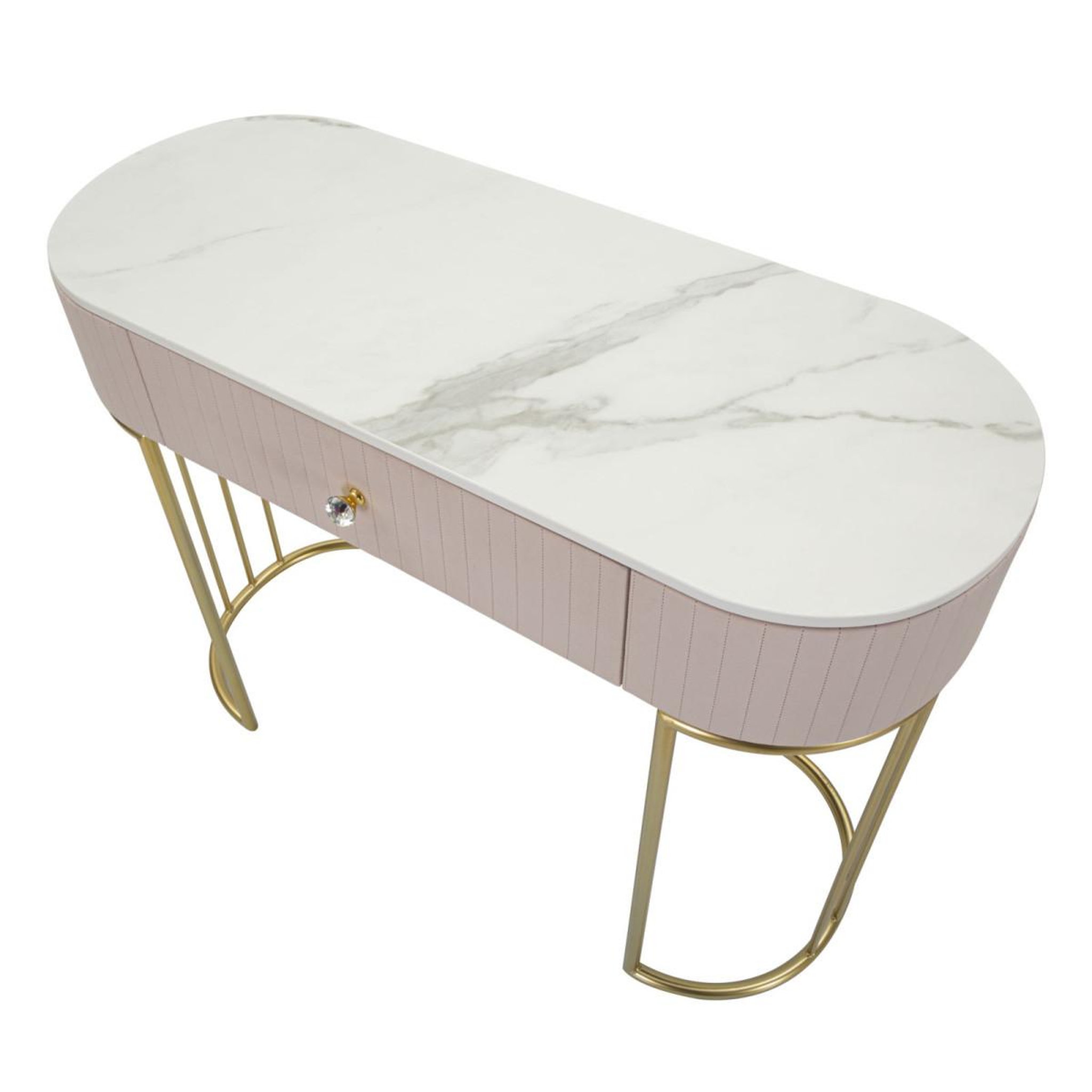 Voir la diapositive 4 : Paris Prix Console design effet marbre  montpellier  100cm rose & or