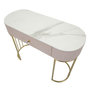 Voir la diapositive 4 : Paris Prix Console Design Effet Marbre  Montpellier  100cm Rose & Or