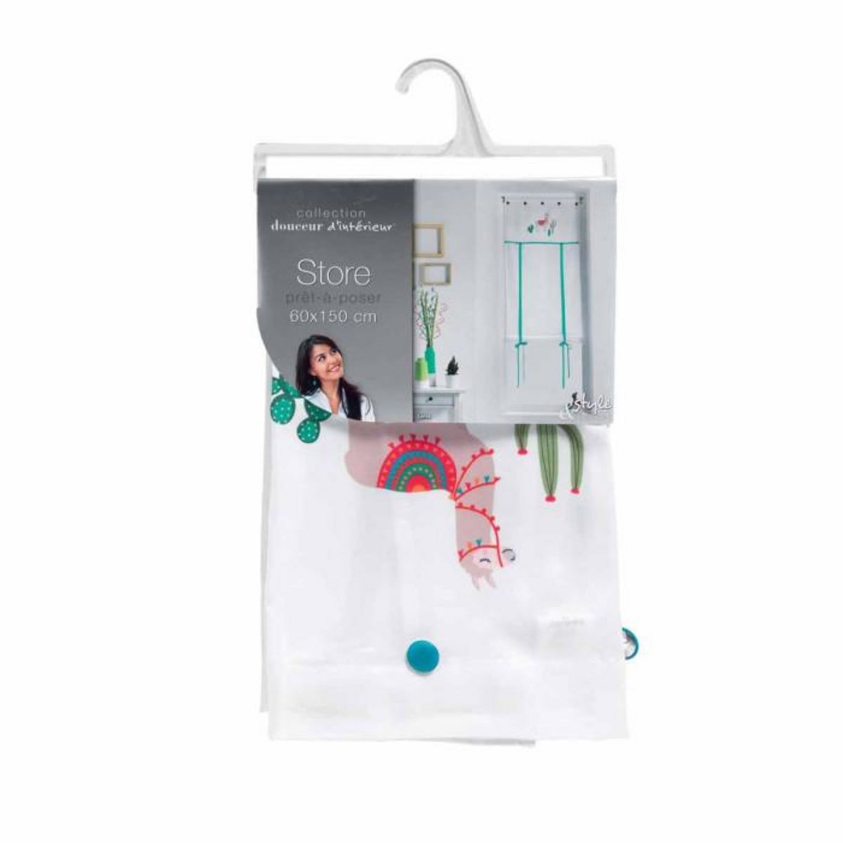 Paris Prix Store Voilage  Lama  60x150cm Blanc