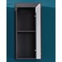 Voir la diapositive 3 : Trendteam Trendteam Armoire murale de rangement Miami blanc et argente fume
