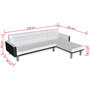 Voir la diapositive 6 : VIDAXL Canape-lit en forme de L similicuir blanc