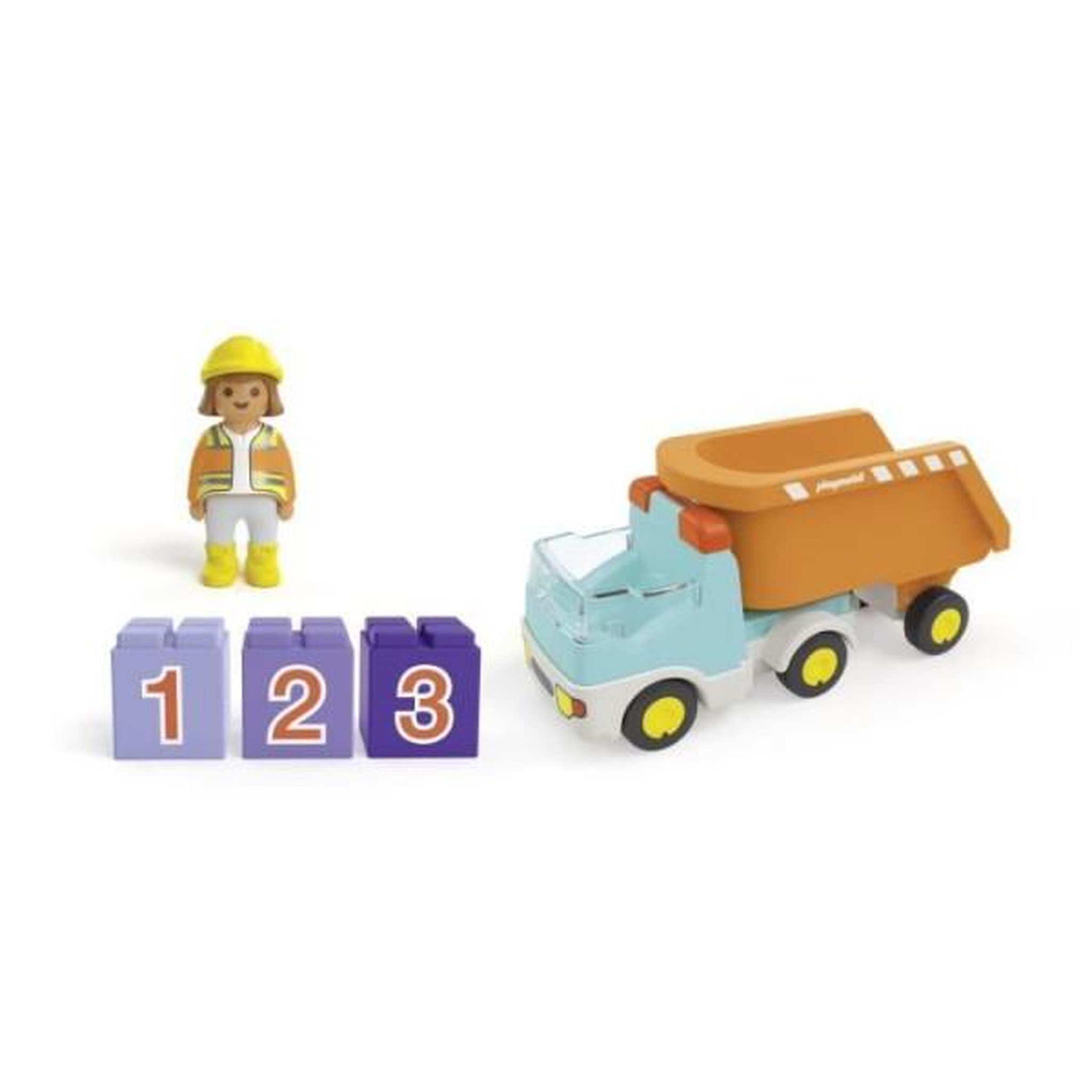 Voir la diapositive 6 : PLAYMOBIL PLAYMOBIL Junior 71685 Camion benne, Des 12 mois