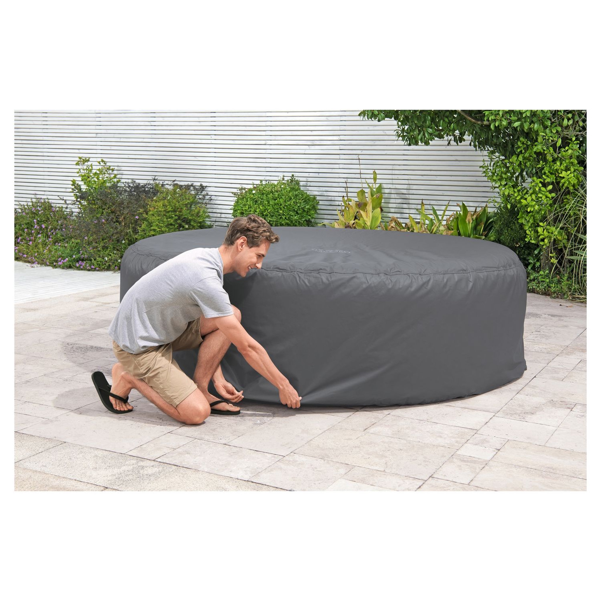 Voir la diapositive 4 : BESTWAY Couverture thermique pour spa rond - 236x71cm - Gris