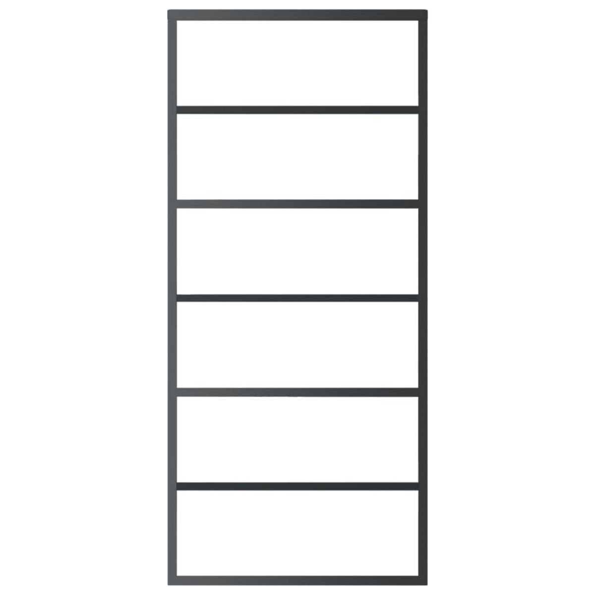 VIDAXL Porte coulissante Verre ESG et aluminium 90x205 cm Noir