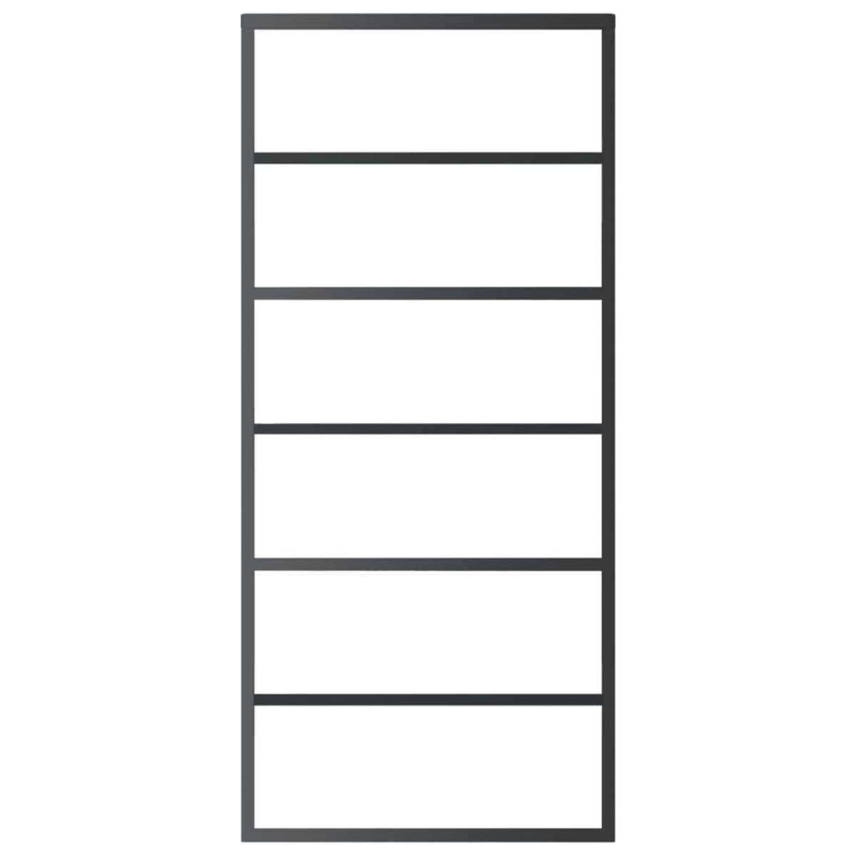 VIDAXL Porte coulissante Verre ESG et aluminium 90x205 cm Noir