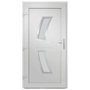 Voir la diapositive 5 : VIDAXL Porte d'entree Blanc 98x200 cm PVC