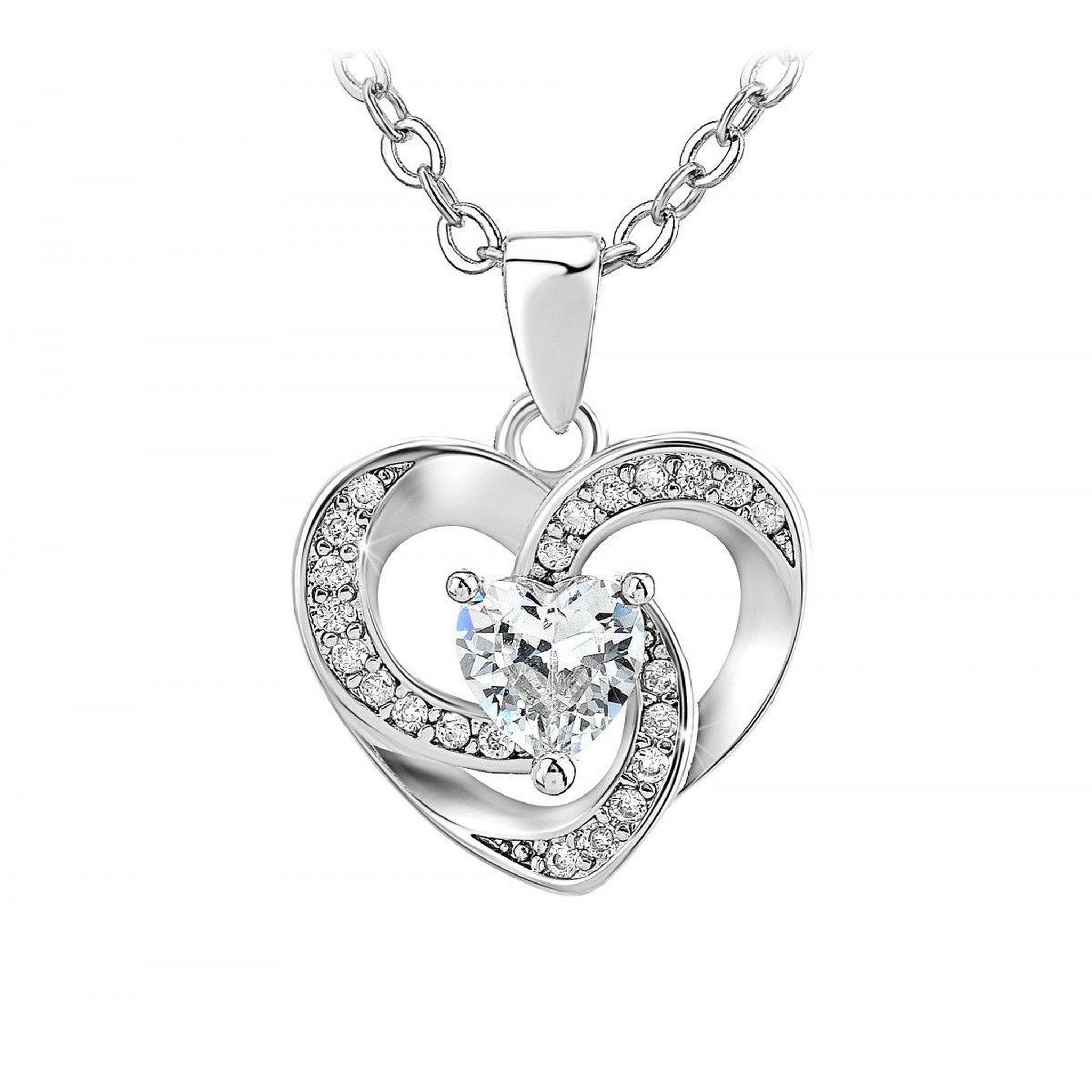 SC CRYSTAL Collier coeur SC Crystal orné de Zirconium