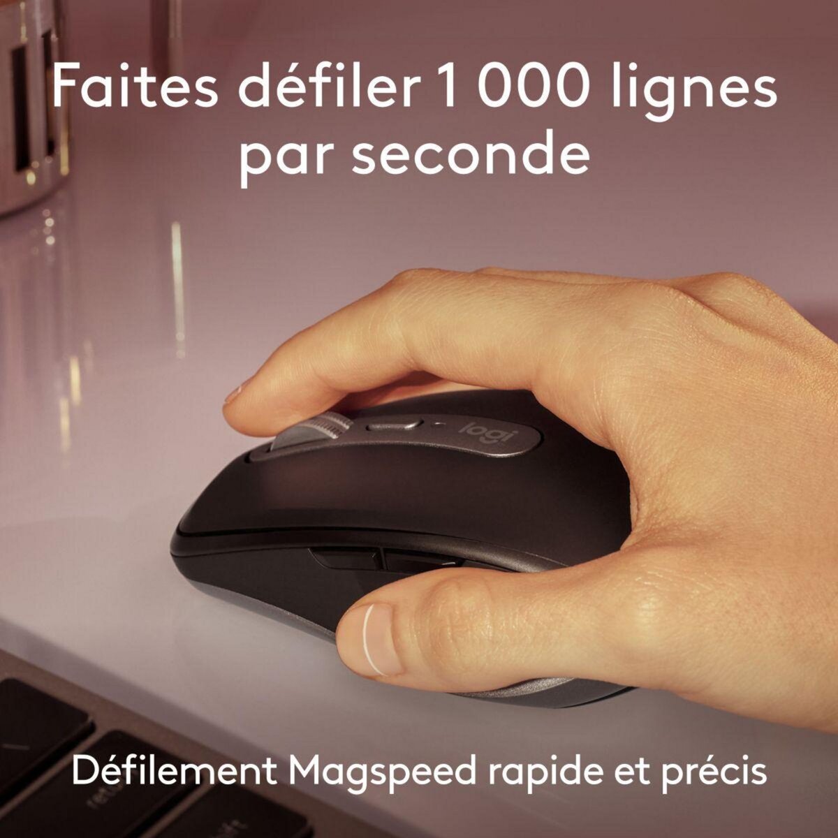 Logitech Souris sans fil rechargeable MX Anywhere 3S for Mac compacte