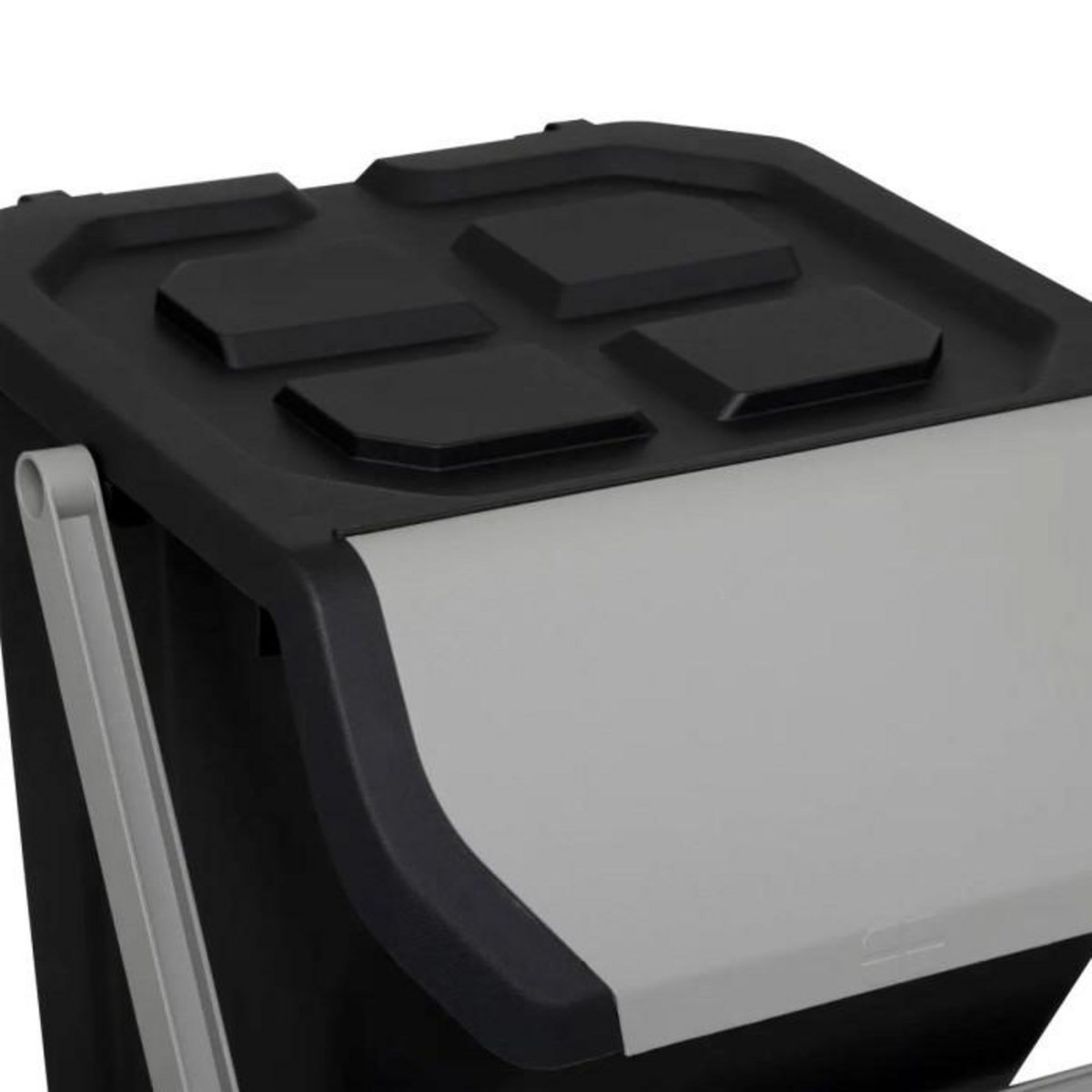 FIVE Poubelle de Tri  Empilable  24L Noir