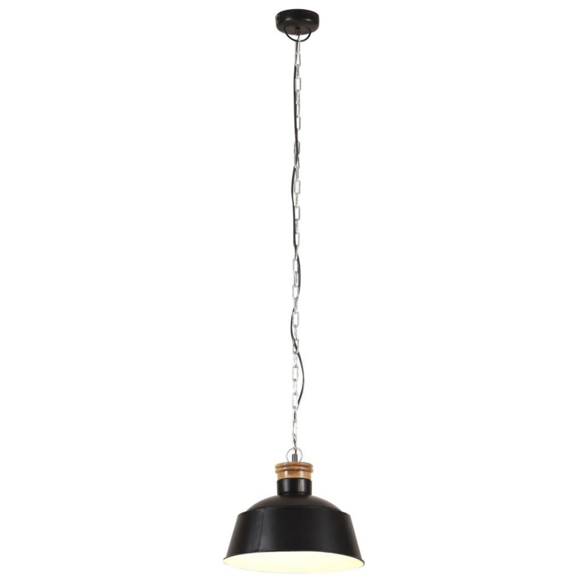 VIDAXL Lampe suspendue industrielle 32 cm Noir E27