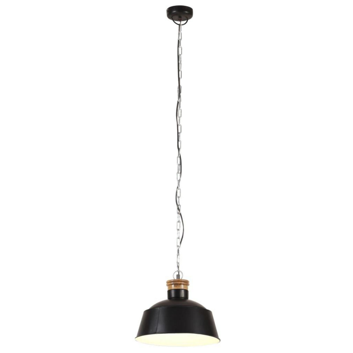 VIDAXL Lampe suspendue industrielle 32 cm Noir E27