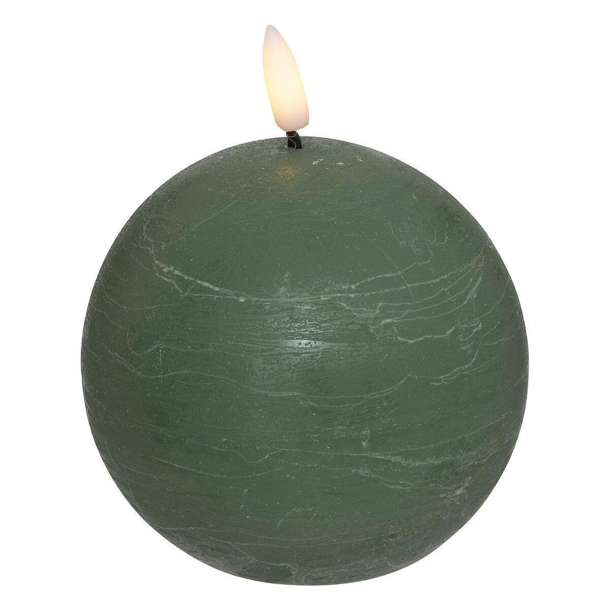 Voir la diapositive 2 : ATMOSPHERA Bougie boule à led  molia  10cm vert