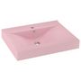 Voir la diapositive 2 : VIDAXL Lavabo avec trou de robinet Rose mat 60x46 cm Ceramique
