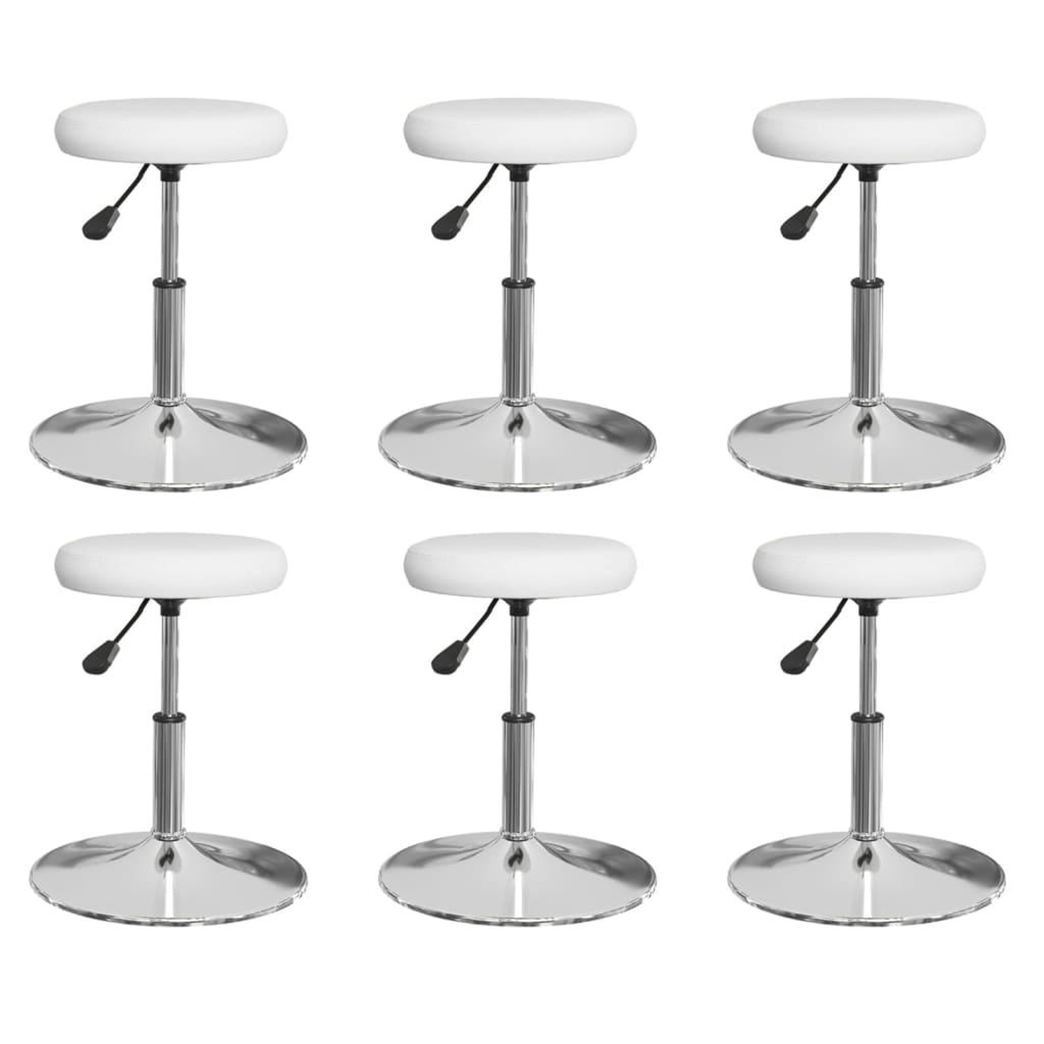 VIDAXL Chaises a manger lot de 6 blanc similicuir