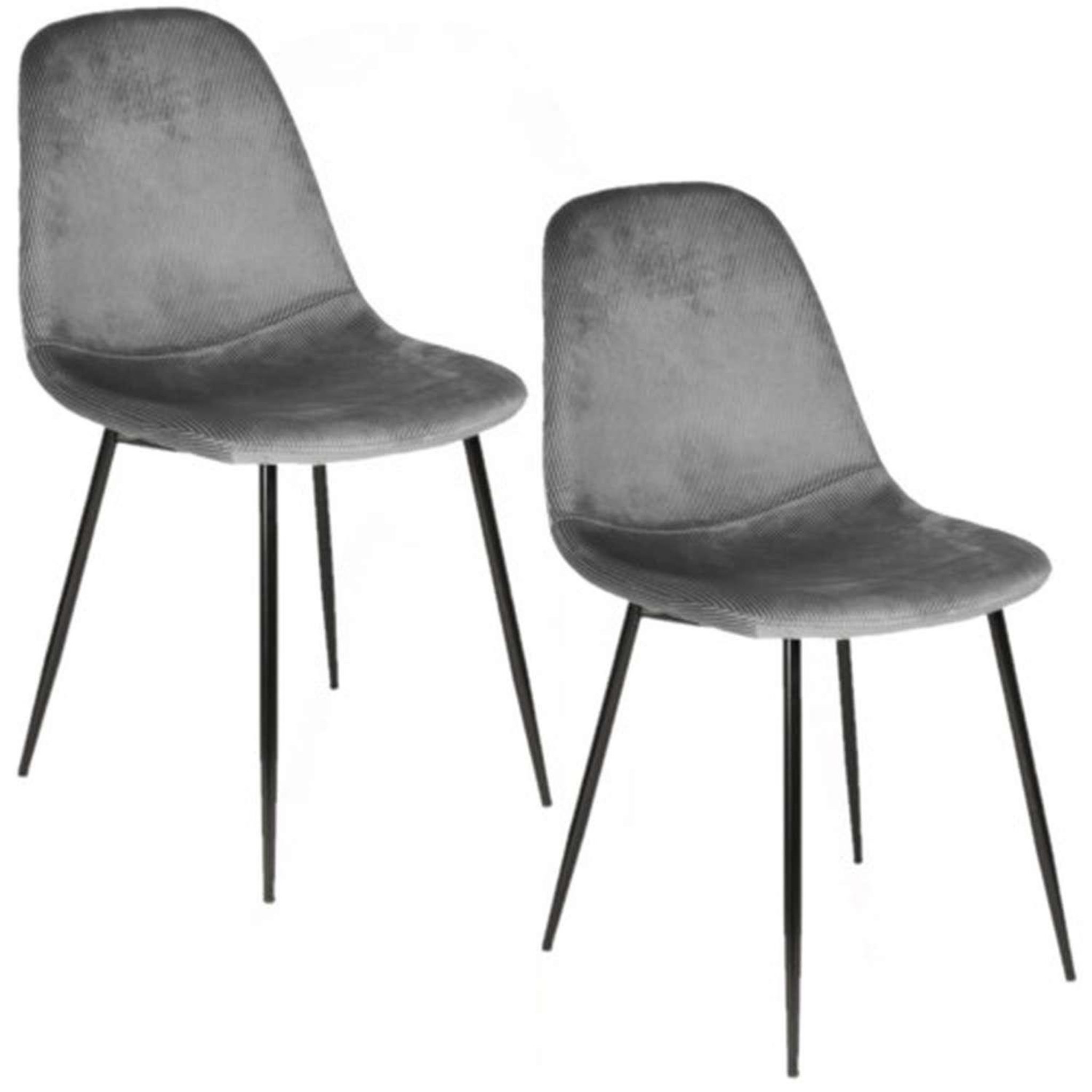Voir la diapositive 1 : TOILINUX 2 Chaises design velours Giulia