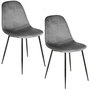 Voir la diapositive 1 : TOILINUX 2 Chaises design velours Giulia
