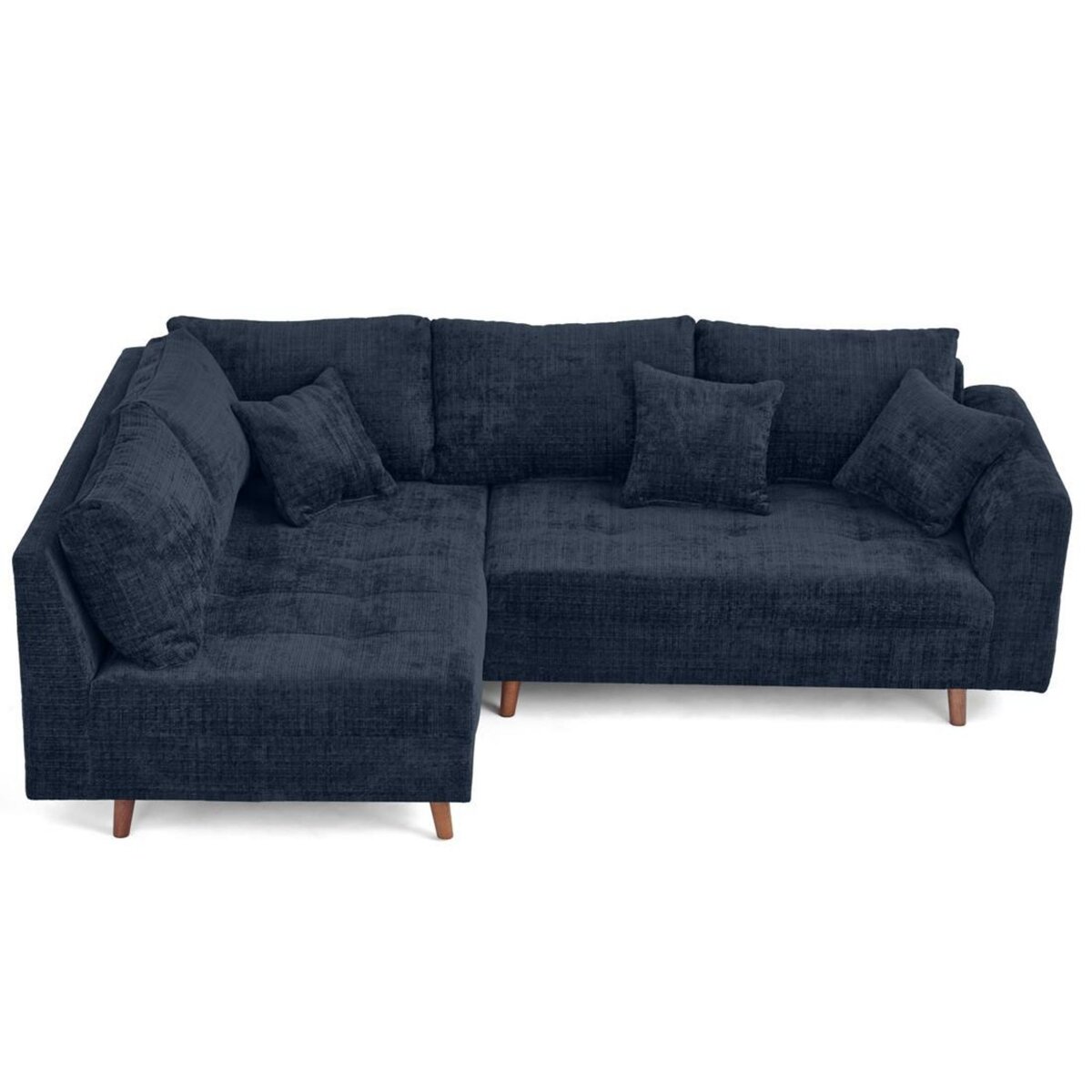 LISA DESIGN Rune - canapé d'angle gauche 4 places en velours texturé