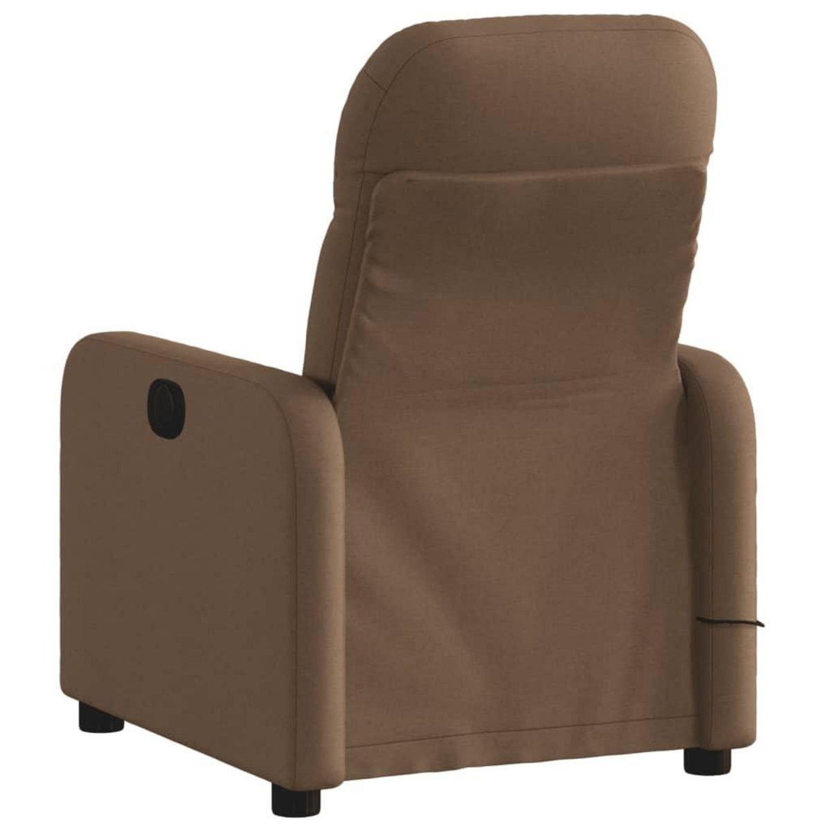 VIDAXL Fauteuil inclinable de massage electrique marron tissu