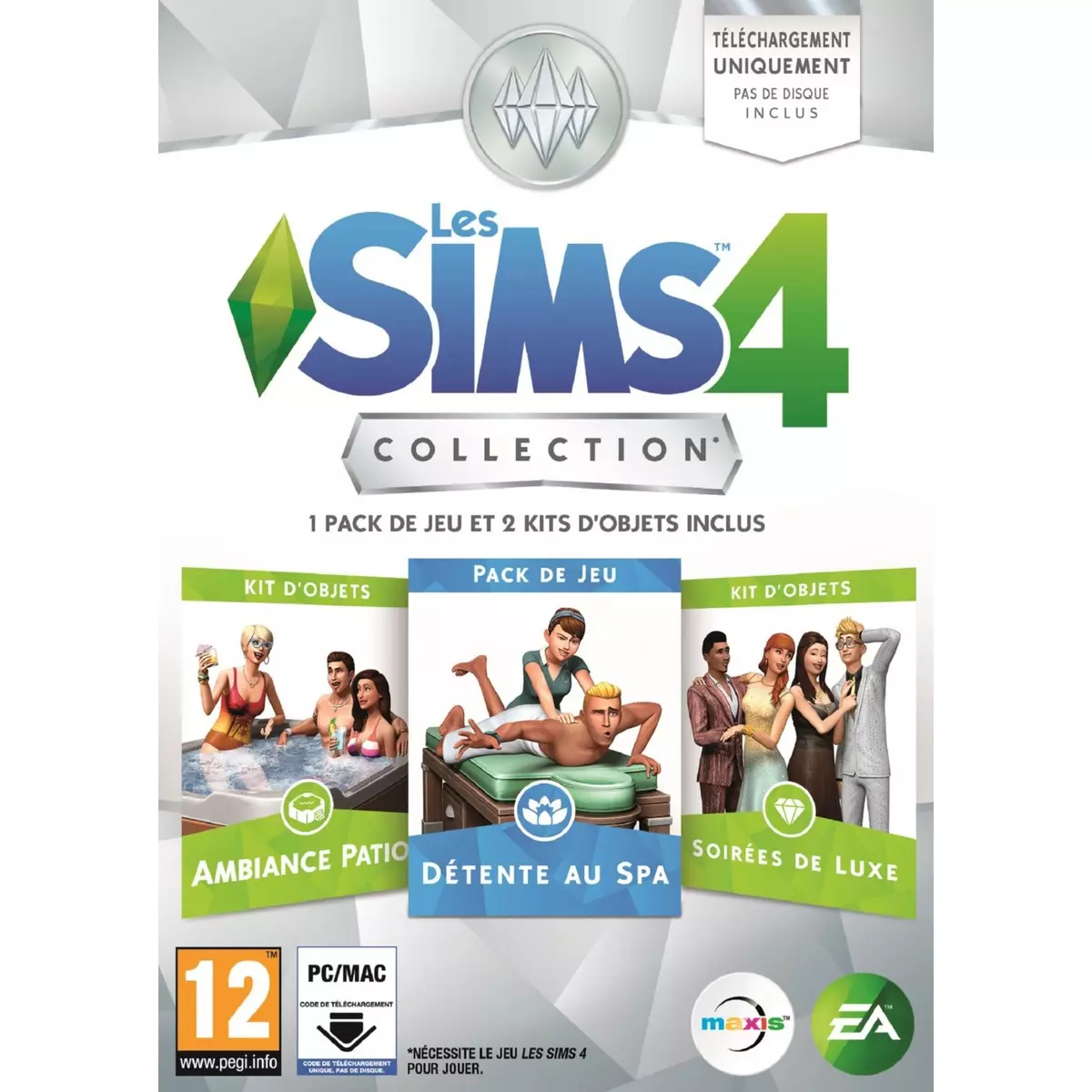 Les Sims 4 Collection : 1 Pack de jeu et 2 Kits d'objets inclus