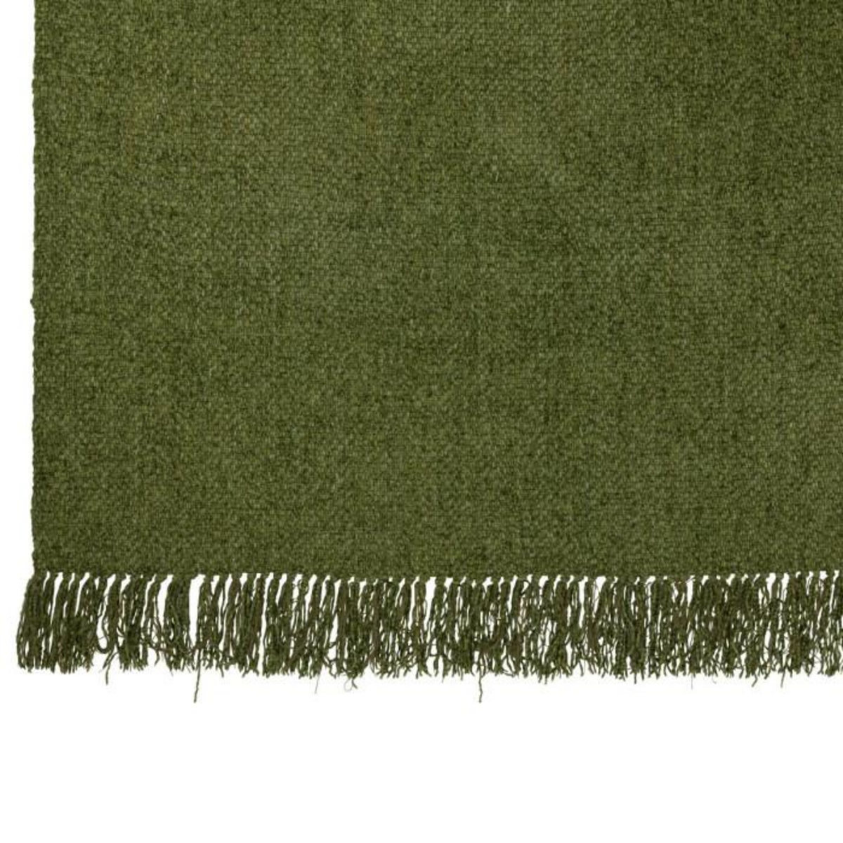 Paris Prix Plaid Tissé en Viscose  Saya  130x180cm Vert Foncé