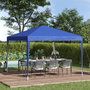 Voir la diapositive 2 : OUTSUNNY Tonnelle barnum de jardin pliant anti-UV + sac de transport acier Oxford 3 x 3 x 2,55 m bleu