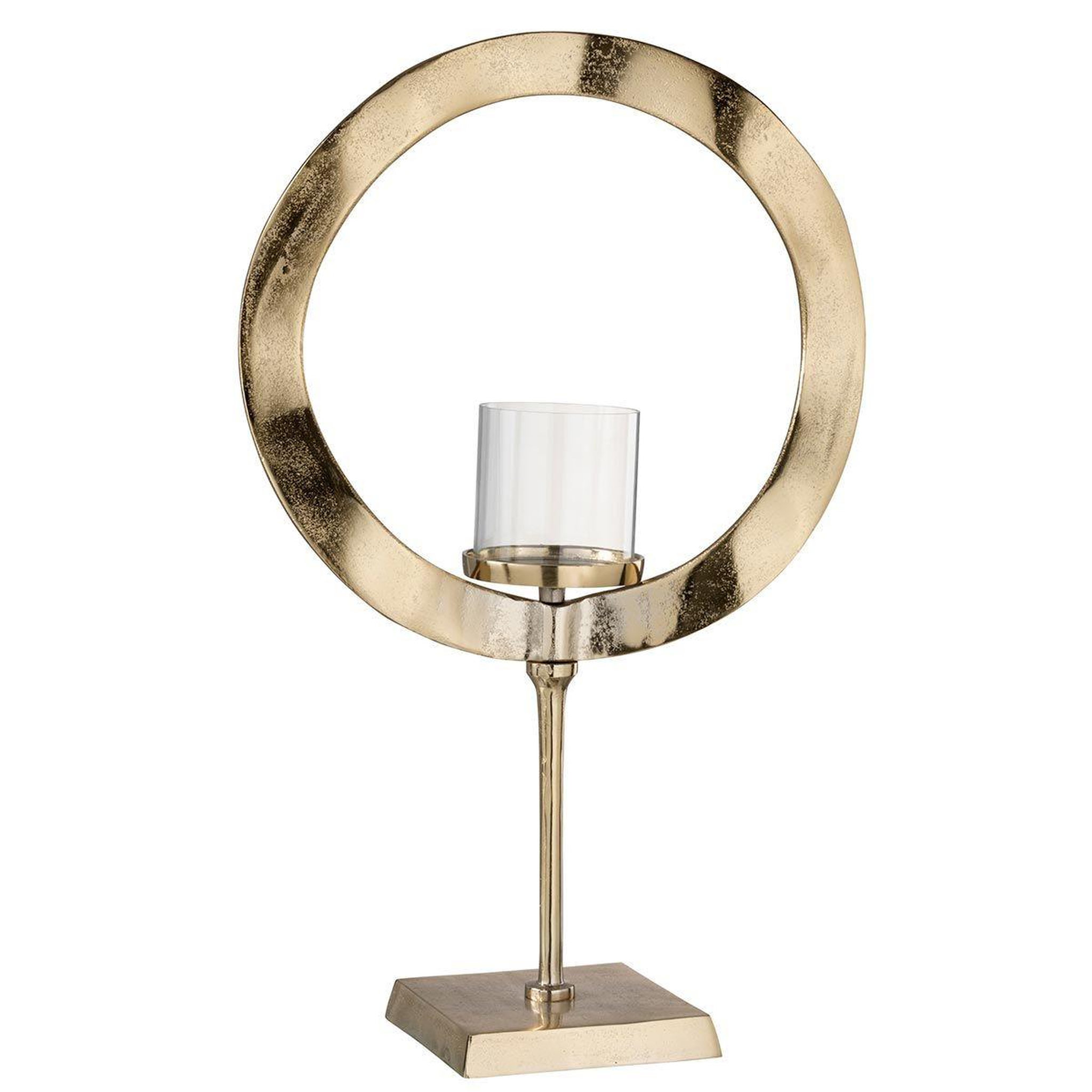 J-LINE Photophore Design sur Pied  Rond  63cm Or