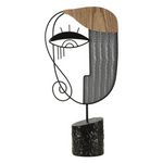 Paris Prix Sculpture Visage Abstrait en Métal  Picassy  49cm Multicolore